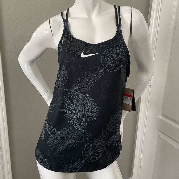 Nike Dri-Fit One Luxe Black Slim Fit Strappy Tank Top Women’s Sz L (DV9682-010) - Picture 1 of 10